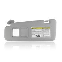 Left Gray Sun Visor For Toyota 2008-13 Highlander W/Vanity Light 74320-48500-B0