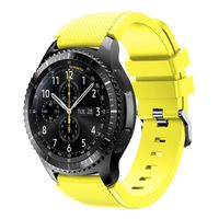 GBSELL Sports Silicone Bracelet Strap Band for Samsung Gear S3 Frontier (Yellow)