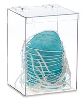 Clearform ML5239 Clear Acrylic Face Mask Dispenser, 9" H x 6.5" W x 5.75" D