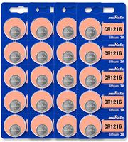Murata CR1216 Battery 3V Lithium Coin Cell - Replaces Sony CR1216 (20 Batteries)