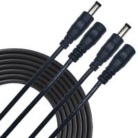 Liwinting 2pcs 2m DC Extension Cable 5.5mm x 2.5mm Male to Female Connector, DC Power Cord, DC Plug Extension Cable - Black