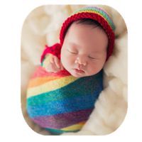 Newborn Baby Photo Props Boy Girls Blanket Backdrop Rainbow Wrap Cloth Photo Shoot Outfits Baby Photography Props (wrap Cloth)