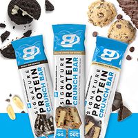 Bodybuilding Signature Protein Crunch Bar | 20g Whey Protein Low Sugar | Gluten Free No Artificial Flavors | Variety Pack, 12 Bars