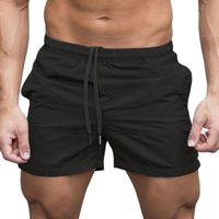 Men Shorts,Beach Hawaii Swimming Pants Trousers Gym Sports Jogging Elastic Waist Drawstring Running Shorts (M, Black)