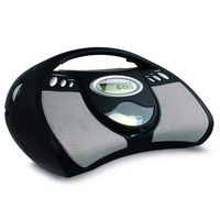 HANNLOMAX HX-302CD Portable CD Boombox, AM/FM Radio, Digital Radio Frequency Display, Aux-in, LCD Display, AC/DC Power Source