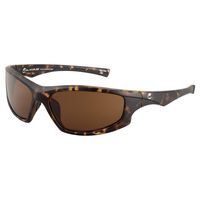 Calamus Turmoil Polarized Sport Sunglasses for Men and Women,Matte Demi Frame,Brown Lens