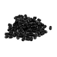 uxcell 100Pcs Black M4 X 5mm Alloy Steel Hex Socket Set Grub Screws Headless Cup Point