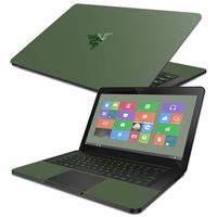 MightySkins Skin Compatible with Razer Blade 14" (2014-2017) - Solid Olive | Protective, Durable, and Unique Vinyl Decal wrap Cover | Easy to Apply, Remove, and Change Styles | Made in The USA