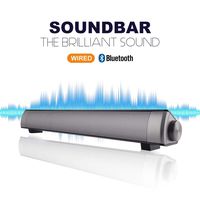 Bluetooth Sound Bar Portable Soundbar Wireless Speakers for Home Theater Surround Sound with Built-in Subwoofers for TV/PC/Phones/Tablets with Remote Control