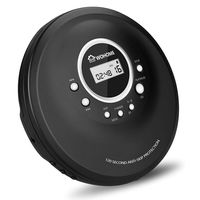 Portable CD Player with Bluetooth,WOHOME Compact Disc MP3 CD Walkman Players with Anti Skip Protection DC Adapter USB or Battery Powered for Kids & Adults Model DS-102BT (Black)