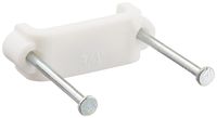 Nail-On Plastic Staple for Romex Cable, 0.736" Width, 0.315" Height, White (Pack of 100)