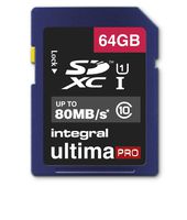 Integral Ultima Pro 64GB SDXC 80 MB/s Class 10 UHS-1 Card