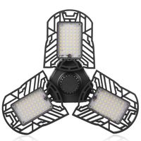 Garage Lights, LED Deformable Garage Light, Ultra-Bright Shop Lightning with 3 Adjustable Panels, Garage Ceiling Light for Workshop/Warehouse (60W)