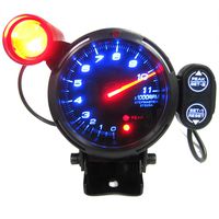 WonVon 12V Car Tachometer Gauge Kit,3.75 Inch Electronical RPM Tachometer Rev Counter Gauge 0-11000 RPM Auto Gauge with Shift Light