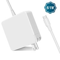 Powersave USB C Power Adapter 61w Type C Fast Wall Charger for New MacBook Pro 13-inch 12-inch Computer Laptop and Smartphones