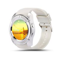 Bluetooth Smart Watch,Wrist Watch Bracelet with SIM Card Slot Camera Phone Calls Pedometer Music Playing Alarm Clock Smartwatch for Android Phone (White)