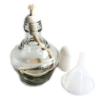 CuleedTec Classic 150ml/5oz Alcohol Burner Lamp Glass Lab Equipment Heating Bunsen Burners with 8.5inch Wick and Funnel for Laboratory, Classroom or Home Scientific Equipment