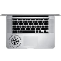 Not All Those Who Wander are Lost LOTR Compass Vinyl Sticker Laptop Keyboard Inside Corner iPhone Cell Decal (3.5" Wide)