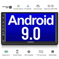 KURATU Android Car Stereo with Bluetooth 5.0 & aptX - Double Din Car Multimedia Radio Player w/GPS Navigation System, Microphone, WiFi, Fastboot, Mirror Link (2GB RAM + 32GB ROM)
