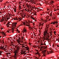 Black Cat Avenue 2 LB Red Crinkle Cut Paper Shred Filler for Gift Wrap and Basket Filler