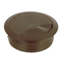Rok Hardware 2-3/8" (60mm) Round Brown Computer Desk Table Port Wire Cable Organizer Hole Cover Grommet