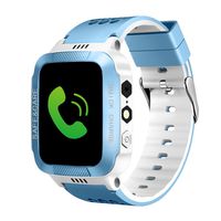 Bluetooth Smartwatch Touch Screen Wrist Watch with Camera/SIM Waterproof Phone Smart Watch Sports Fitness Tracker Girls Boys Smart Watches with Children's Smart Wrist Kids Gifts Learnin (White Blue)