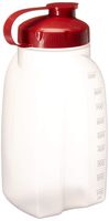 Rubbermaid Plus Mixing 1 Quart, Spill-Proof Top, Pack of 4 Bottles, Red