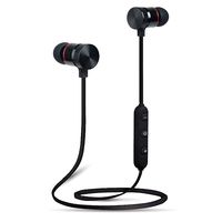 Gigastone Wireless Headphones with Mic, HiFi Stereo Bluetooth 4.2, Magnetic Earbuds Noise Reduction, Light Weight Sweatproof, 3 Size Comfortable Eargel, Compatible with Apple iPhone Samsung LG Android