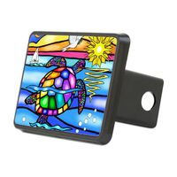 CafePress Sea Turtle 8 Square Trailer Hitch Cover, Truck Receiver Hitch Plug Insert