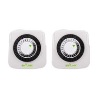 BN-LINK Mini Indoor 24-Hour Mechanical Outlet Timer, 2 Prong, 2-Pack