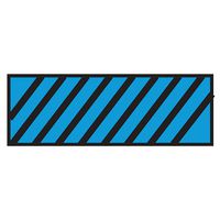 Surgical Instrument Identification Sheet Tape Diagonal Black Stripe Blue