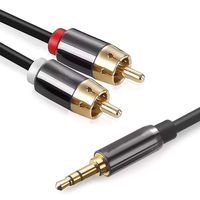 RCA Audio Cable 3.5mm Male to 2-Male RCA Cable, Y Splitter Design Stereo Audio RCA Male Cable (10 Feet)