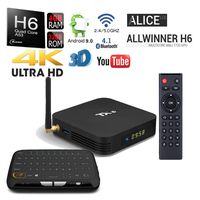 Apes TX6 HDR Allwinner H6 4GB DDR3 32GB ROM Bluetooth 4.1 Dual WiFi 5G Android 9.0 Quad Core Google Play Smart TV Media Box + H18 Touchpad Air Mouse Wireless Keyboard Remote