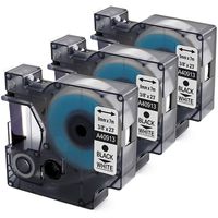 Compatible DYMO 40913 D1 Tape Cartridge, 3/8 Inch x 23 Feet, Black on White, for Dymo LabelManager and LabelWriter Duo Label Makers, 9mm x 7m, 3 Packs