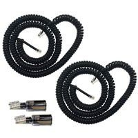 YOLISTIC (Value Pack of 4) 10Ft Telephone Handset Cord & Phone Cord Detangler - Black