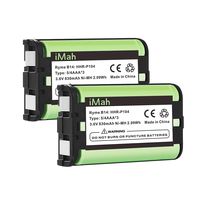 iMah HHR-P104 3.6V 830mAh Cordless Phone Battery Compatible with Panasonic HHR-P104A KX-TG2314 KX-TG2322 KX-TG2343 KX-TG2344 KX-TG2346 KX-TG2356W KX-TG2357B KX-TG2366 KX-TG2382B KX-TGA560, 2-Pack
