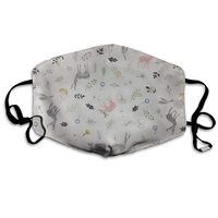 Anti Dust Pollution Mask Deer Print Reusable Washable Earloop Face Mouth Mask for Men Women