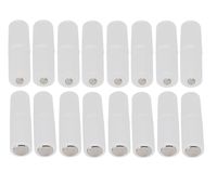 WAYLLSHINE 16 PCS Clear Color AAA to AA/14500 Battery Holder Converter Adaptor-(Batteries are not included)