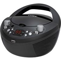 Coby MPCD291 Portable MP3/CD Stereo AM/FM Radio with USB Port (Black) (Discontinued by manufacturer)