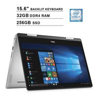 2019 Dell Inspiron 14 5482 14 Inch FHD 2-in-1 Touchscreen Laptop (8th Gen Intel Quad Core i7-8565U up to 4.6 GHz, 32GB RAM, 256GB SSD, Intel UHD Graphics 620, Backlit Keyboard, Windows 10) (Renewed)