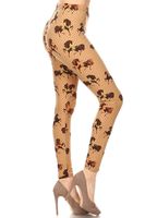 S692-PLUS Noble Horses Print Fashion Leggings, Plus Size