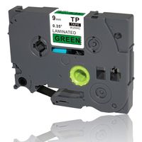 WJHHC 1PK Compatible for Brother P-Touch Laminated Tze-721 TZ 721 Label Tape Cartridge TZe-721 Black on Green 9mm x 8m