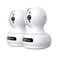Wireless IP Security Camera, Lefun Indoor WiFi Camera Baby Monitor with Motion Detect Night Vision 2-Way Audio Pan/Tilt/Zoom Supports 2.4G WiFi for Home Surveillance Elder Pet Monitoring (2pack-White)