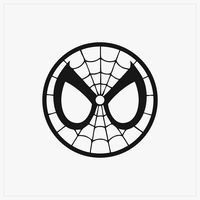 CCI Spider Man Mask Spiderman Face Decal Vinyl Sticker|Cars Trucks Vans Walls Laptop| Black |5.5 x 5.5 in|CCI1339