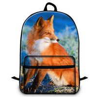 Generic Fox School Backpack with Laptop Compartment for Children Outdoor Back Pack for Youth