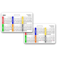 2020 Monthly Calendar Badge Card Horizontal (1 Card)
