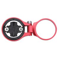 SolUptanisu Bicycle Computer Mount Aluminium Alloy Bike Handlebar Extension Mount Adjustable Cycling Odometer Extender Holder for Garmin/Bryton(Red-for Bryton)