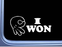 EZ-STIK I Won Circle Game Vinyl Decal M123 8 Inch Sticker car Laptop Mickey Hand Looked