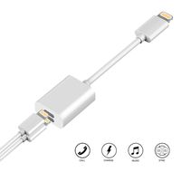 iPhone Adapter, CABPLUS Adapter Splitter Dual Ports Lightning Headphone Audio & Charge Adapter Cable Connector Compatible iPhone XS/XR/X/8/8 plus/7/7 plus