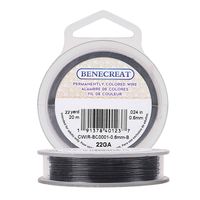BENECREAT 22-Gauge Tarnish Resistant Black Wire, 66-Feet/22-Yard